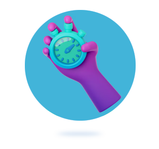 bombillo atravesado por una flecha en 3d con colores pasteles