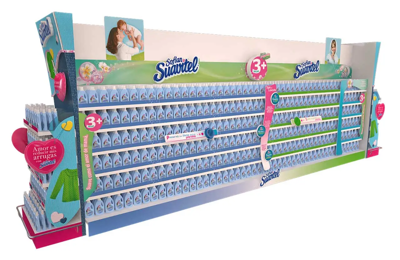 Estantería personalizada para productos suavitel